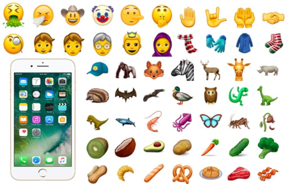 Nya emojis som släpps våren 2017